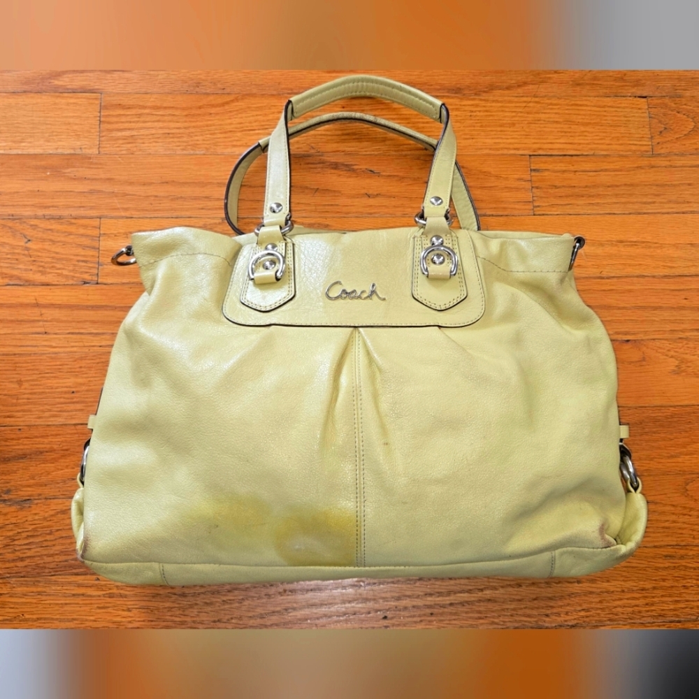 Coach Women's Yellow Leather Bag
